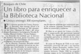 Un Libro para enriquecer a la Biblioteca Nacional