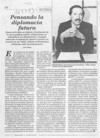 Pensando la diplomacia futura  [artículo] Iván Witker.