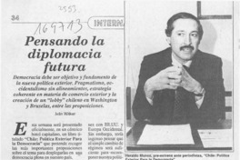 Pensando la diplomacia futura  [artículo] Iván Witker.