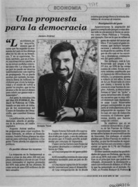 Una propuesta para la democracia  [artículo] Javiera Jiménez.