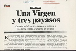 Una Virgen y tres payasos  [artículo] G. B.