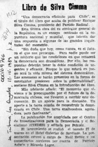 Libro de Silva Cimma  [artículo].