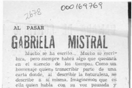 Gabriela Mistral  [artículo] JANA.