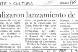 Realizaron lanzamiento de libro  [artículo].