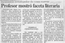 Profesor mostró faceta literaria