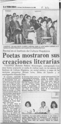 Poetas mostraron sus creaciones literarias