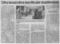 Ufro lanzó obra escrita por académicos