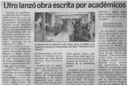 Ufro lanzó obra escrita por académicos