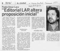 "Editorial LAR altera proposición inicial"  [artículo].