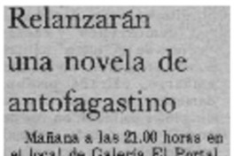 Relanzarán una novela de antofagastino
