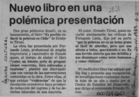 Nuevo libro en una polémica presentación  [artículo].