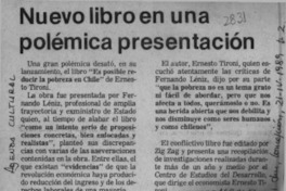 Nuevo libro en una polémica presentación  [artículo].