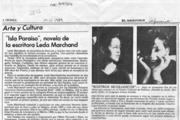 "Isla Paraíso", novela de la escritora Leda Marchand  [artículo] Isabel Barrientos Díaz.