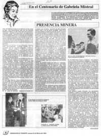 En el centenario de Gabriela Mistral