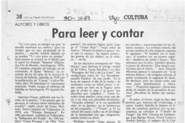 Para leer y contar  [artículo] Filebo.