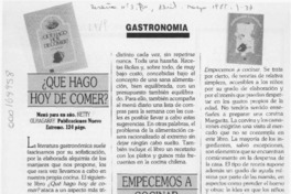 Gastronomía  [artículo].