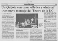 Un Quijote con cama elástica y windsurf trae nuevo montaje del Teatro de la UC