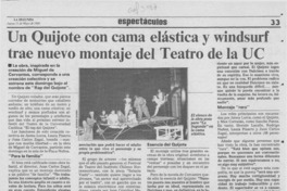 Un Quijote con cama elástica y windsurf trae nuevo montaje del Teatro de la UC