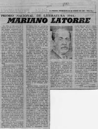 Mariano Latorre  [artículo] Jorge Marchant L.