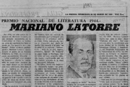 Mariano Latorre  [artículo] Jorge Marchant L.