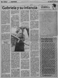 Gabriela y su infancia  [artículo].