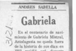 Gabriela  [artículo] Andrés Sabella.