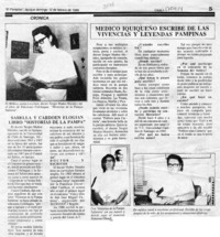 Médico iquiqueño escribe de las vivencias y leyendas pampinas  [artículo].