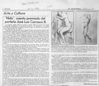 "Nido", cuento premiado del porteño José Luis Carrasco B.  [artículo] Isabel Barrientos Díaz.