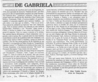 De Gabriela  [artículo] Elier Tabilo Buzeta.