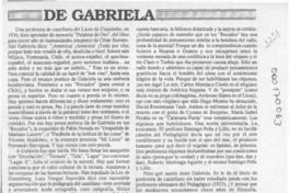 De Gabriela  [artículo] Elier Tabilo Buzeta.