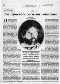 Un apacible corazón rokhiano  [artículo] Aloas Kino.