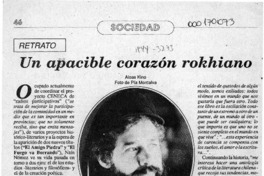 Un apacible corazón rokhiano  [artículo] Aloas Kino.