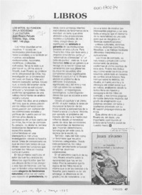 Los mitos, su función en la sociedad y la cultura  [artículo] Rogelio Rodríguez M.