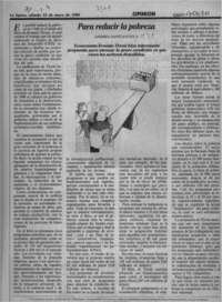 Para reducir la pobreza  [artículo] Andrés Sanfuentes V.