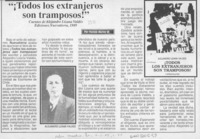 "Todos los extranjeros son tramposos!"  [artículo] Ronnie Muñoz M.