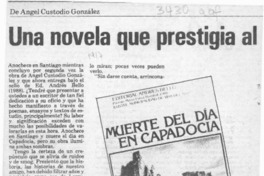 Una novela que prestigia al Premio Bombal