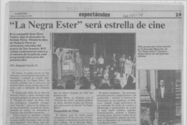 "La negra Ester" será estrella de cine