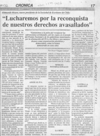 "Lucharemos por la reconquista de nuestros derechos avasallados"  [artículo] Oscar Vásquez Salazar.
