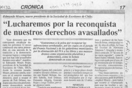 "Lucharemos por la reconquista de nuestros derechos avasallados"  [artículo] Oscar Vásquez Salazar.