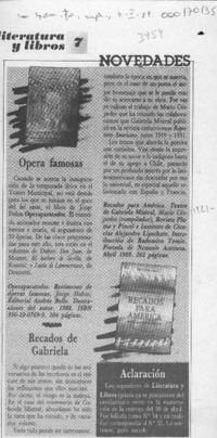 Novedades  [artículo].