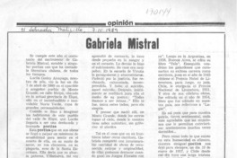 Gabriela Mistral