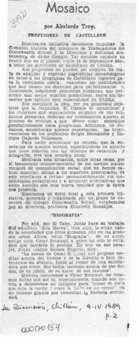 Mosaico  [artículo] Abelardo Troy.