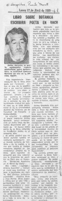 Libro sobre botánica escribirá poeta en UACH