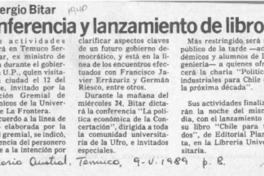 Conferencia y lanzamiento de libro  [artículo].