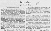 Mosaico  [artículo] Abelardo Troy.