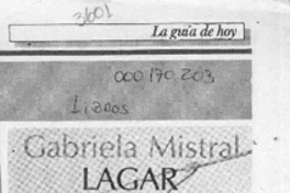 Centenario de Gabriela Mistral  [artículo].