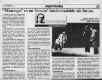 "Marengo" es un "boceto" intelectualoide sin futuro  [artículo] Italo Passalacqua C.