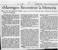 "Marengo", reconstruir la memoria