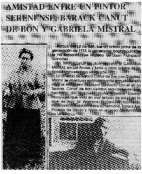 Amistad entre un pintor serenense, Barack Canut de Bon y Gabriela Mistral