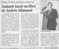 Andante lanzó un libro de Andrés Allamand  [artículo].